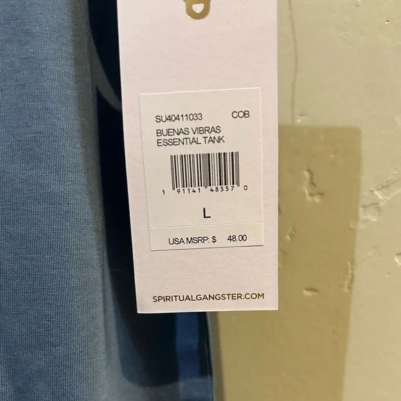 Spiritual Gangster Teal Graphic Muscle Tee - Picture 4 of 7